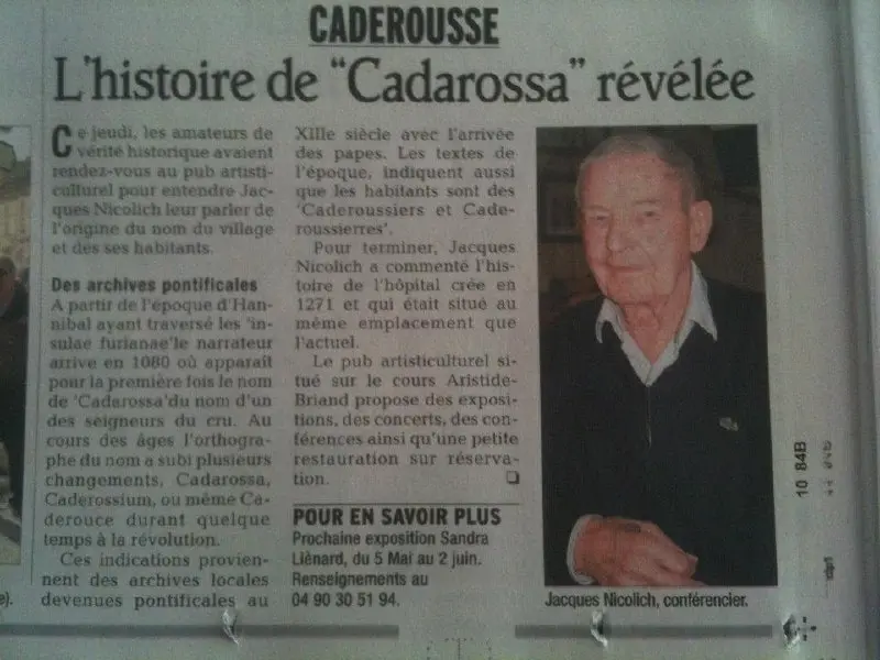 coupure : conférence de Jacques Nicolich