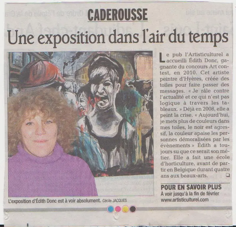 coupure : exposition dans l'air du temps, Édith Donc
