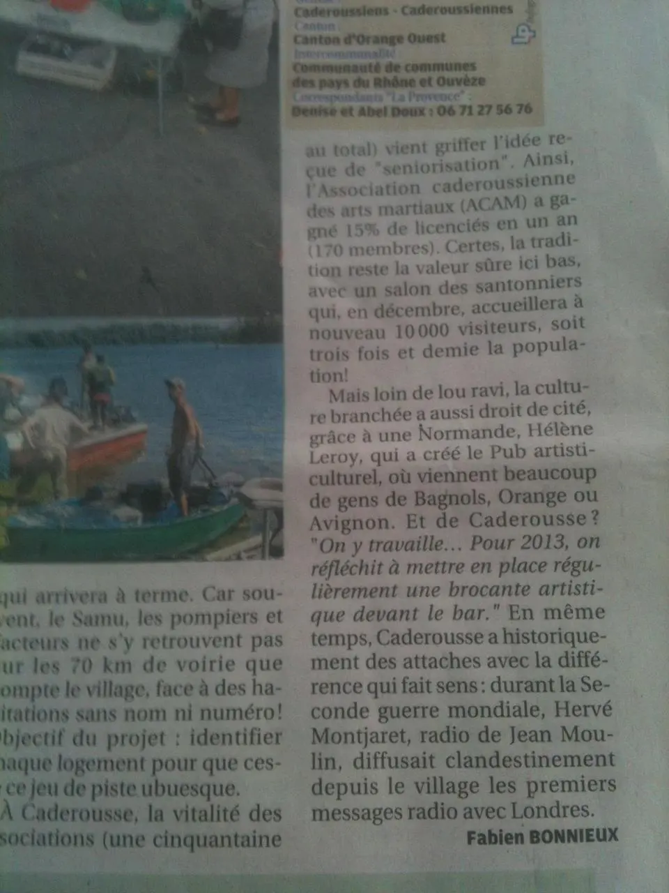 coupure : La Provence, page locale