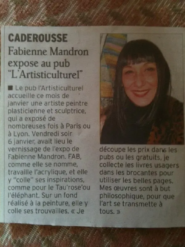 coupure : Fabienne Mandron expose