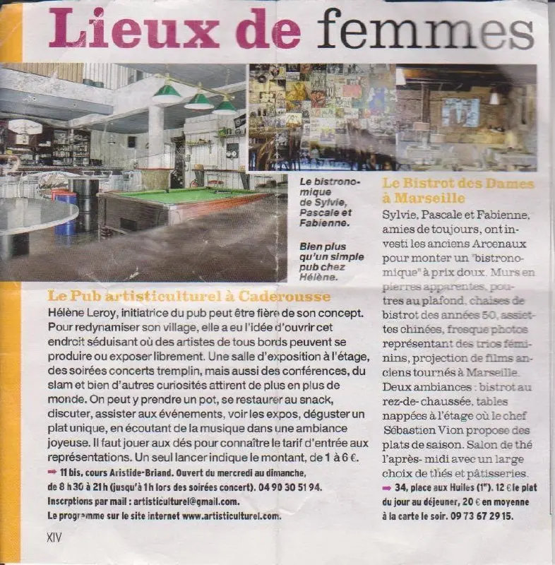 coupure : Lieux de femmes
