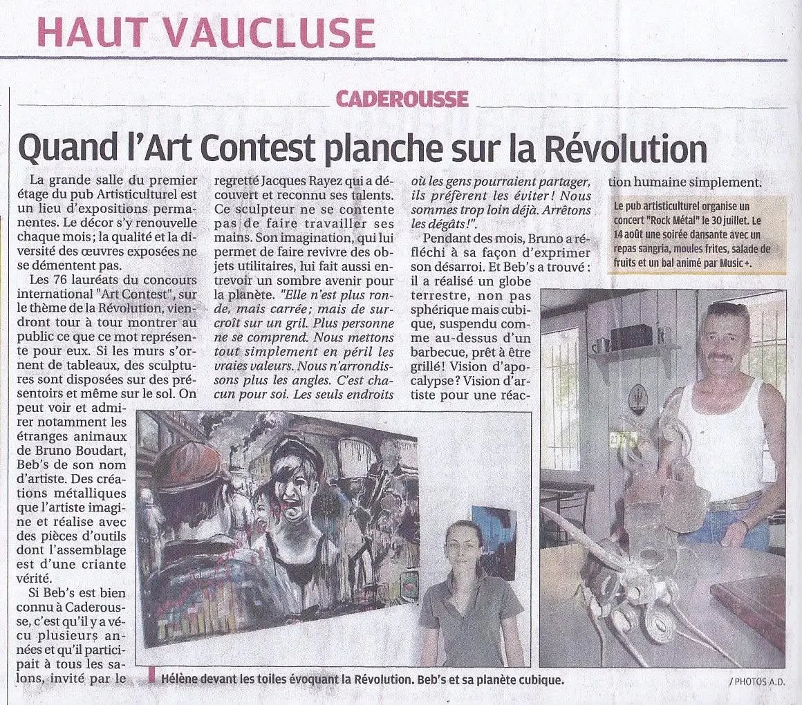 coupure : Haut Vaucluse, l'Art Contest