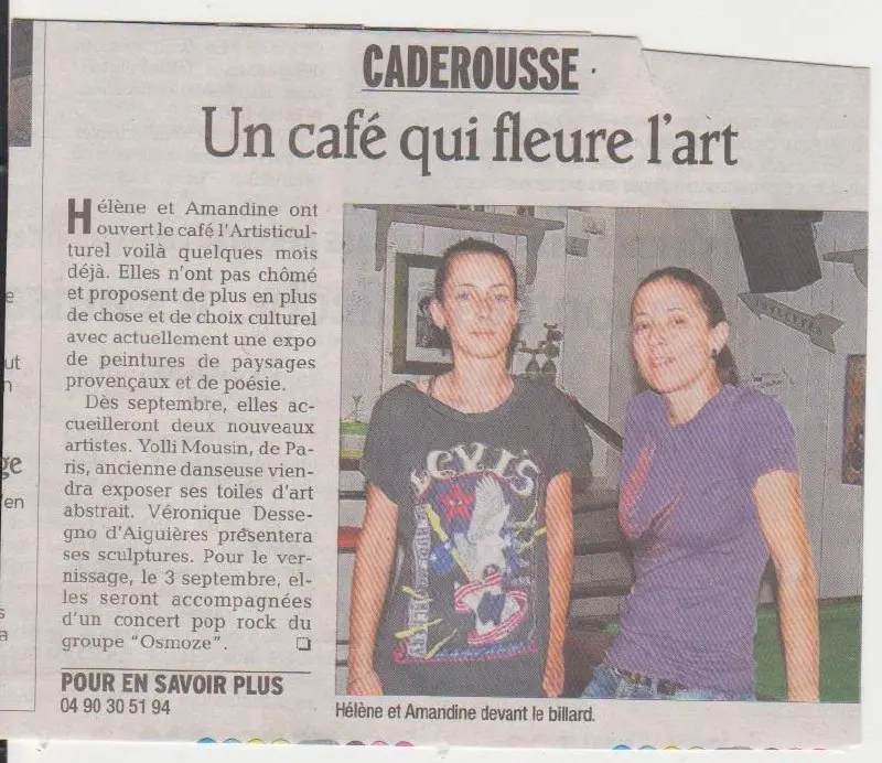 coupure : un café qui fleure l'art